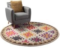 benuta Teppich Casa, rund, H&ouml;he: 11 mm, Teppich Wohnzimmer, Esszimmer, Schlafzimmer,