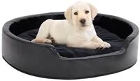 vidaXL Tierbett, Hundebett Schwarz 79x70x19 cm Pl&uuml;sch und Kunstleder