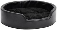 vidaXL Tierbett, Hundebett Schwarz 69x59x19 cm Pl&uuml;sch und Kunstleder