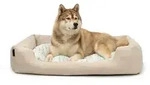 lionto Tierkissen mit herausnehmbarem Wendekissen, 110x80 cm beige, Textil,
