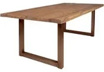 SIT Esstisch Osaka aus recyceltem Teakholz mit Kufengestell im Rustik-Look,