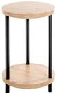 HAKU Beistelltisch Beistelltisch Eiche schwarz - Sofatisch MDF - H 50 x &Oslash; 30 cm