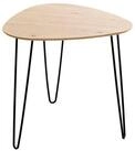 HAKU Beistelltisch Beistelltisch Eiche-Sofatisch schwarz, MDF, Metall-B 48xH...
