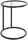 HAKU Beistelltisch Beistelltisch schwarz Metall-Sofatisch Sicherheitsglas-H 55...