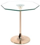 HAKU Beistelltisch Beistelltisch vergoldet-Sofatisch Sicherheitsglas-B 45xH...
