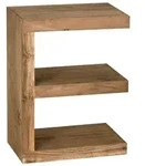 Wohnling Beistelltisch WL1.450 Akazie Massivholz E Cube MUMBAI 44x 30 x 60 cm Regal