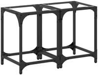 vidaXL Couchtisch Couchtische mit Glasplatte 2 Stk. Transparent 30x30x40 cm...