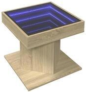 vidaXL Couchtisch LED-Couchtisch Sonoma Eiche 50x50x45 cm Holzwerkstoff (1-St)