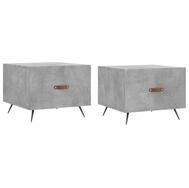 vidaXL Couchtisch Couchtische 2 Stk. Betongrau 50x50x40 cm Holzwerkstoff (2-St)
