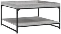 vidaXL Couchtisch Couchtisch Grau Sonoma 80x80x45 cm Holzwerkstoff und Eisen...
