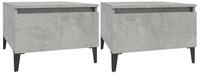vidaXL Beistelltisch Beistelltische 2 Stk. Betongrau 50x46x35 cm Holzwerkstoff...