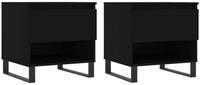 vidaXL Couchtisch Couchtische 2 Stk. Schwarz 50x46x50 cm Holzwerkstoff (2-St)