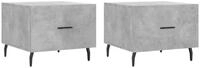 vidaXL Couchtisch Couchtische 2 Stk. Betongrau 50x50x40 cm Holzwerkstoff (2-St)