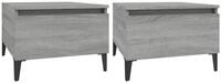 vidaXL Beistelltisch Beistelltische 2 Stk. Grau Sonoma 50x46x35 cm Holzwerkstoff