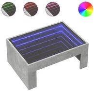 vidaXL Couchtisch NA Couchtisch mit Infinity-LED Betongrau 70x50x30 cm