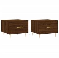 vidaXL Couchtisch Couchtische 2 Stk. Braun Eichen-Optik 50x50x40 cm...