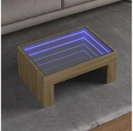 vidaXL Couchtisch, Couchtisch mit Infinity-LED Sonoma-Eiche 70x50x30 cm