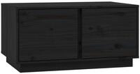 vidaXL Couchtisch Couchtisch Schwarz 80x50x40 cm Massivholz Kiefer (1-St)