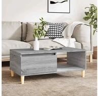 vidaXL Couchtisch vidaXL Couchtisch Grau Sonoma 90x50x36,5 cm Holzwerkstoff