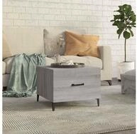 vidaXL Couchtisch vidaXL Couchtisch mit Metallbeinen Grau Sonoma 50x50x40 cm