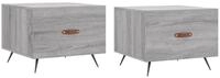 vidaXL Couchtisch Couchtische 2 Stk. Grau Sonoma 50x50x40 cm Holzwerkstoff...