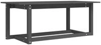 vidaXL Couchtisch Couchtisch Grau 110x55x45 cm Massivholz Kiefer (1-St)