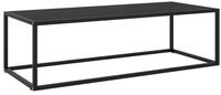 vidaXL Couchtisch Couchtisch Schwarz mit Schwarzem Glas 120x50x35 cm (1-St)
