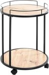 HAKU Beistelltisch Rollwagen, Trolley (1-St), rund - aus MDF Braun - &Oslash;/H 45/60...