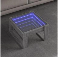 vidaXL Couchtisch, Couchtisch mit Infinity-LED Grau Sonoma 50x53x30 cm