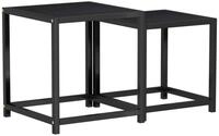 vidaXL Beistelltisch, Ablagetische 2 Stk. MDF Schwarz