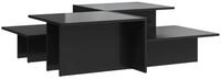vidaXL Ablagetisch, Couchtische 2 Stk. Hochglanz-Schwarz Holzwerkstoff