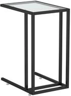 vidaXL Beistelltisch, Computer-Ablagetisch Transparent 50x35x65 cm Hartglas