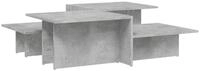 vidaXL Couchtisch NA Couchtische 2 Stk Betongrau Spanplatte