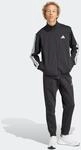 Trainingsanzug ADIDAS SPORTSWEAR "3-STREIFEN FLEECE", Herren, Gr. S, schwarz,