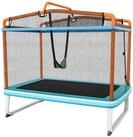 COSTWAY Gartentrampolin rechteckig, mit Sicherheitsnetz