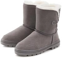 LASCANA Winterstiefel aus kuscheligem Lammfell, robuste Sohle, Winterstiefelette,