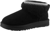 Schlupfboots UGG "CLASSIC ULTRA MINI MAXI CURLY", Damen, Gr. 8 (39), schwarz,