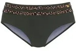 LASCANA Highwaist-Bikini-Hose Adelin mit bedruckten Eins&auml;tzen gr&uuml;n 38