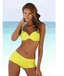 Buffalo Bikini-Hotpants Happy mit geflochtenem Zierg&uuml;rtel gelb 34