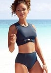 Venice Beach Highwaist-Bikini-Hose Planet in angesagter Schnittform