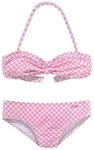 Buffalo Bandeau-Bikini Karo Kids mit unifarbenen Details