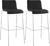 CLP Barhocker Hover Stoff (Set, 2er), Stoffbez&uuml;ge, Metallgestelle stapelbar