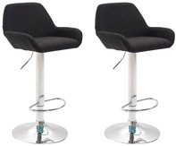 CLP Barhocker Braga Stoff (Set, 2er), drehbar und h&ouml;henverstellbar