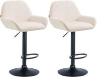 CLP Barhocker Braga Samt (Set, 2er), drehbar und stufenlos h&ouml;henverstellbar