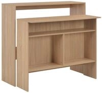 vidaXL Esstisch Bartisch mit 2 Tischplatten Eichenoptik 130x40x120 cm (1-St)