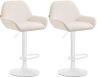 CLP Barhocker Braga Samt (Set, 2er), drehbar und stufenlos h&ouml;henverstellbar