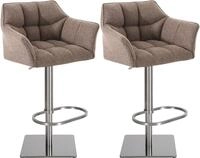 CLP Barhocker Damaso (Set, 2er), mit Stoffbezug, h&ouml;henverstellbar
