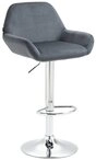 CLP Barhocker Barhocker Braga Samt chrom