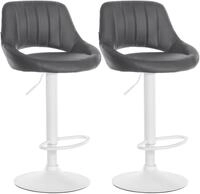 CLP Barhocker Milet Kunstleder (Set, 2er), Kunstleder, h&ouml;henverstellbar und...