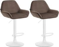 CLP Barhocker Braga Samt (Set, 2er), drehbar und stufenlos h&ouml;henverstellbar